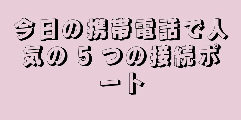 今日の携帯電話で人気の 5 つの接続ポート