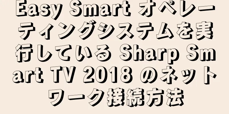 Easy Smart オペレーティングシステムを実行している Sharp Smart TV 2018 のネットワーク接続方法