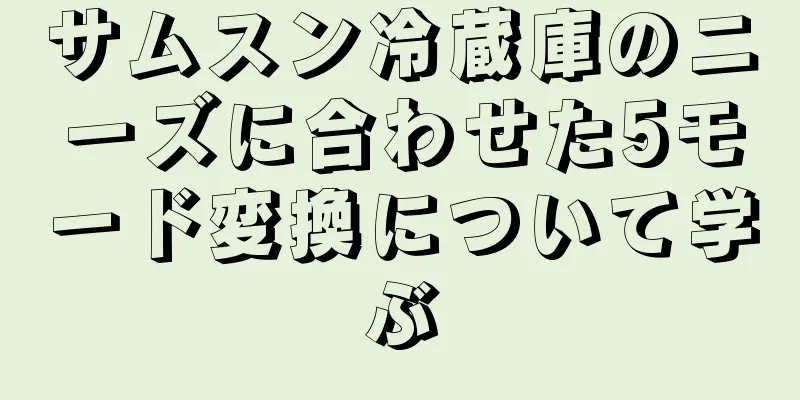 サムスン冷蔵庫のニーズに合わせた5モード変換について学ぶ