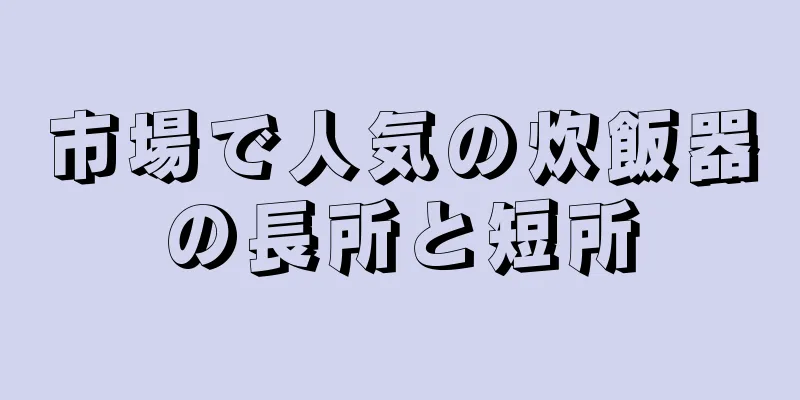 市場で人気の炊飯器の長所と短所