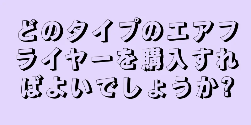 どのタイプのエアフライヤーを購入すればよいでしょうか?