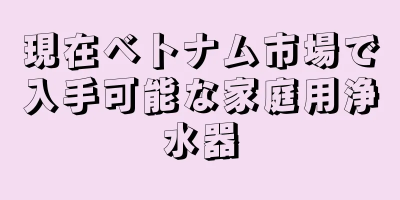 現在ベトナム市場で入手可能な家庭用浄水器