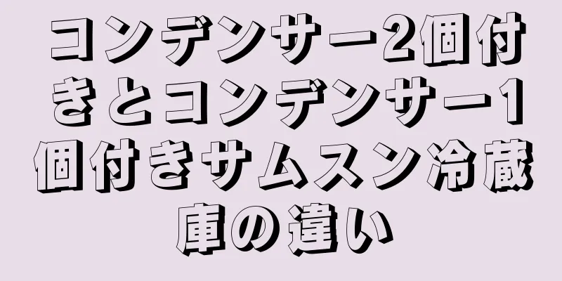 コンデンサー2個付きとコンデンサー1個付きサムスン冷蔵庫の違い