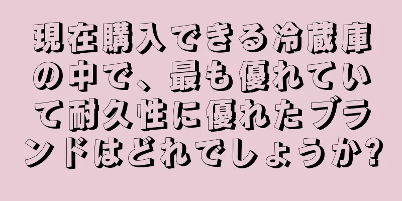 現在購入できる冷蔵庫の中で、最も優れていて耐久性に優れたブランドはどれでしょうか?