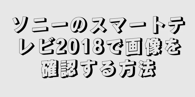 ソニーのスマートテレビ2018で画像を確認する方法
