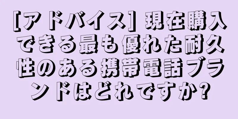 [アドバイス] 現在購入できる最も優れた耐久性のある携帯電話ブランドはどれですか?