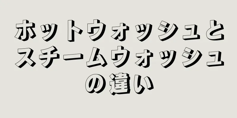 ホットウォッシュとスチームウォッシュの違い
